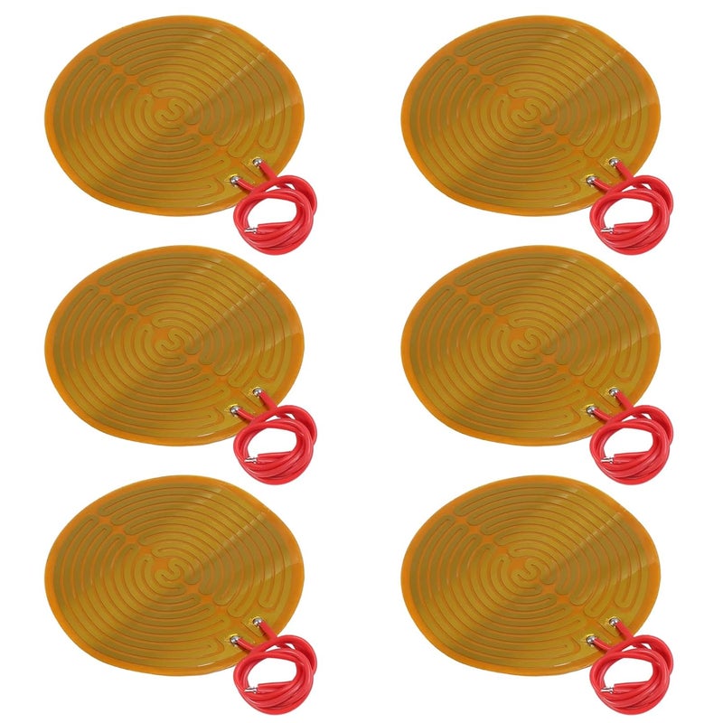 Coliao 6pcs Film Heater Plate Adhesive Pad 12V 13W 70mm PI Heating Elements Film Strip Heater Adhesive Polyimide Heater Plate - Image 1